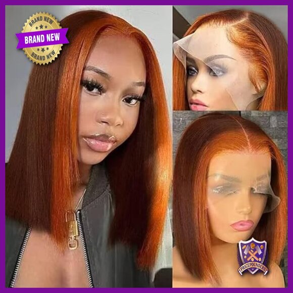 Short Bob Wig 10 Inch Human Hair 150% Density HD Lace Frontal Pre Plucked